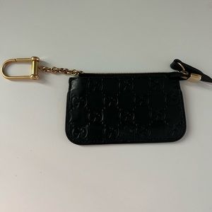 Gucci Black Leather Key Pouch Wallet